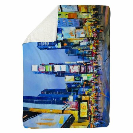 BEGIN HOME DECOR 60 x 80 in. Cityscape In Times Square-Sherpa Fleece Blanket 5545-6080-CI34